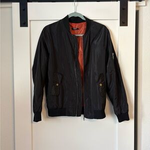 Zeagoo Black Jacket with Red Lining